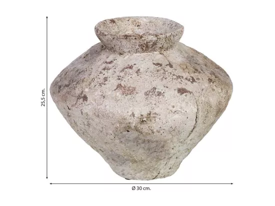 Vase en magnésium blanc 30x30x25,5h cm