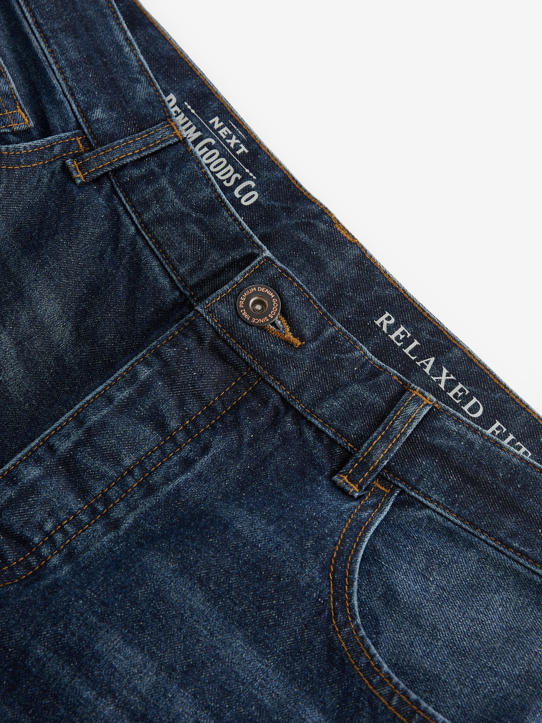 Mediumblauw - Relaxed fit - 100% katoenen authentic jeans