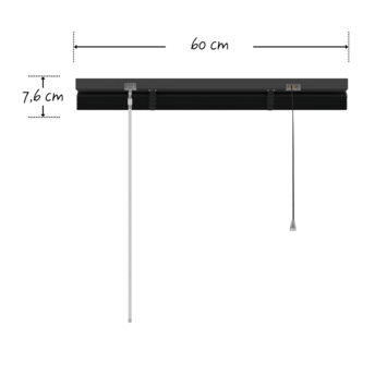 KARWEI aluminium jaloezie 25 mm matzwart (kleurnr. 320) 60x130 cm (bxh)