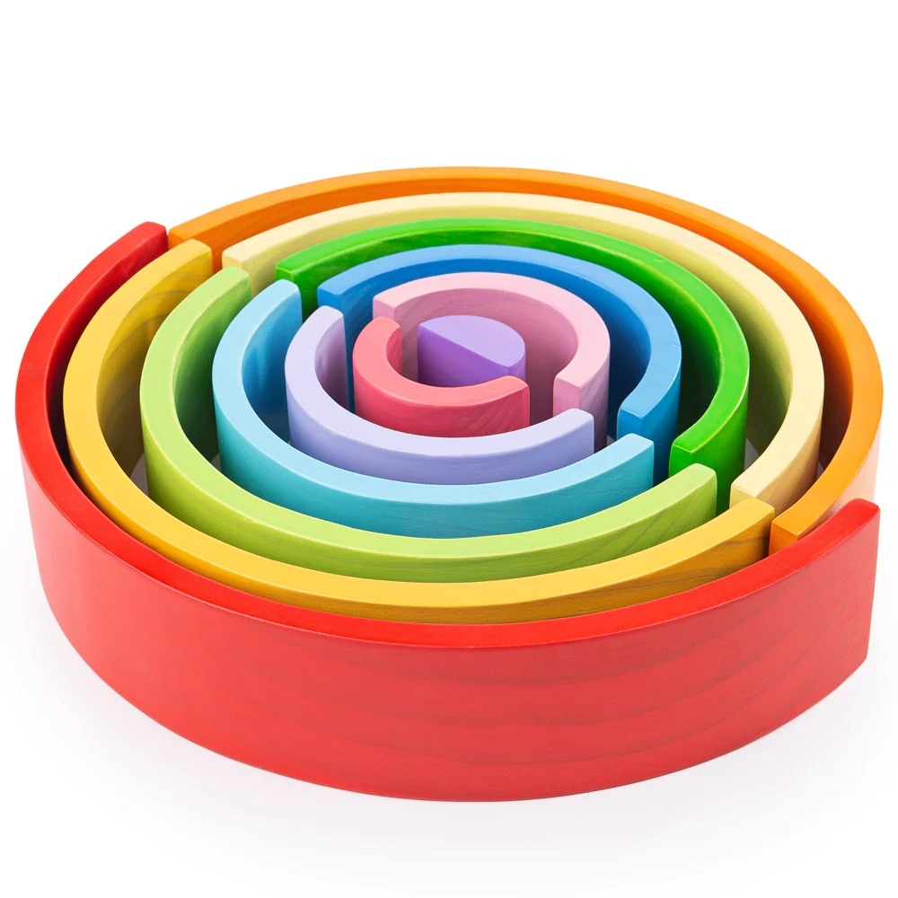 Grand empilable arc-en-ciel