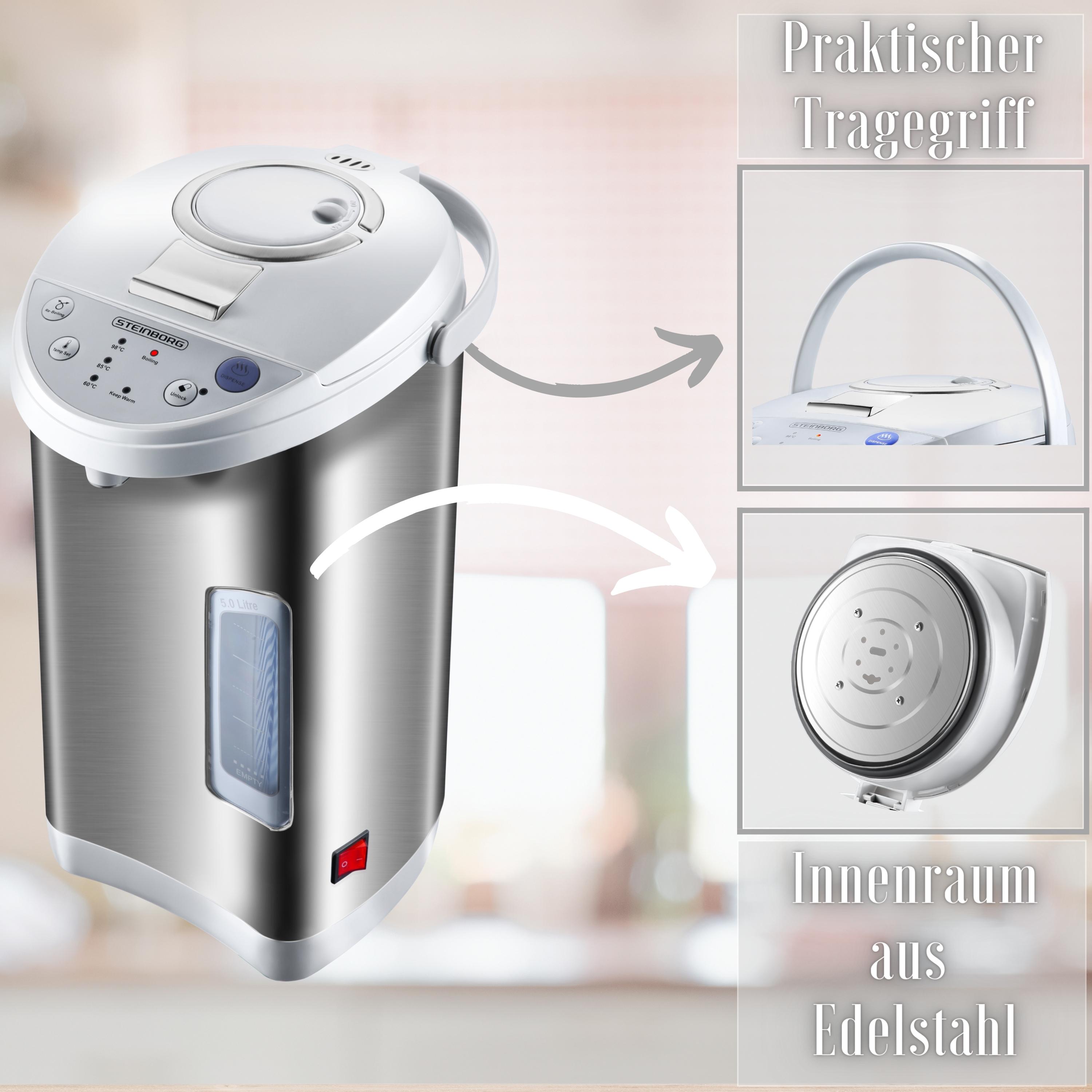 Steinborg Thermopot 5L Heißwasserspender 3 Temperaturstufen 680W