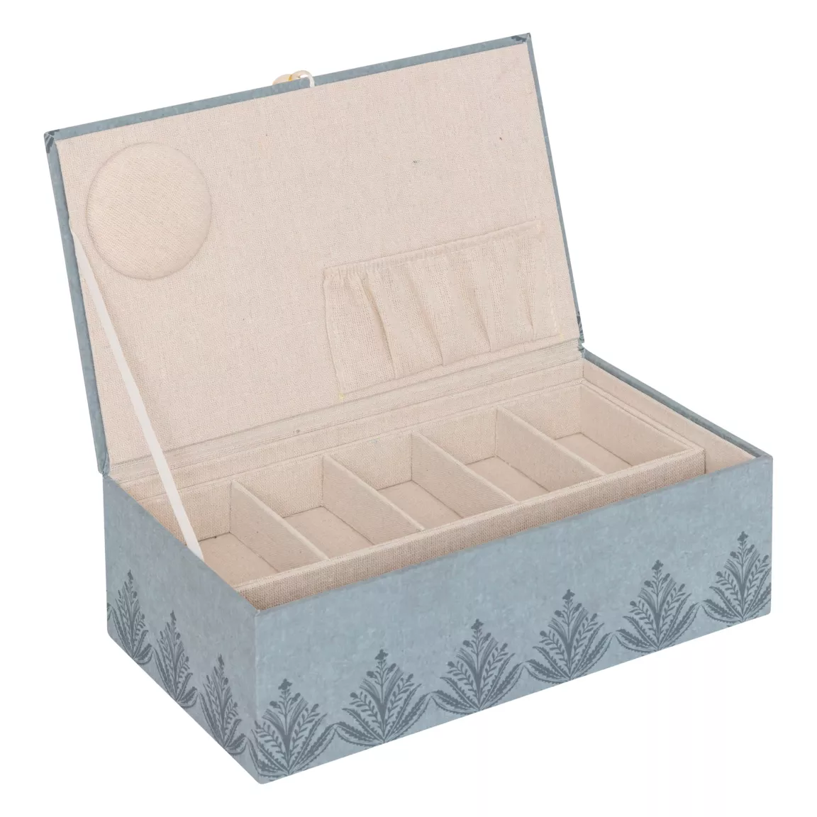 Boite à couture bois (30 x 10 cm) Wild Bleue