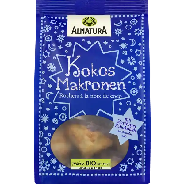 Bio Kokosmakronen mit Zartbitter