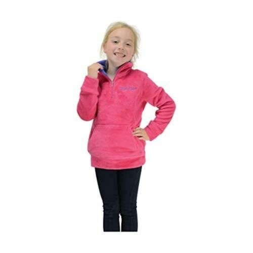 Moletom infantil Little Rider em fleece, rosa vibrante