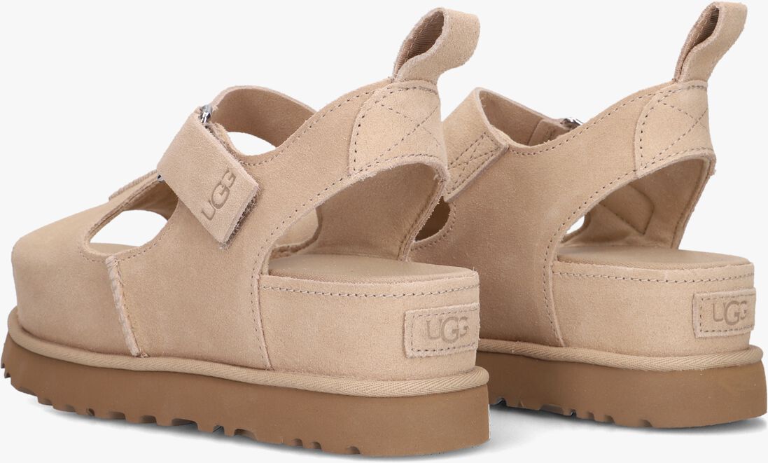 beige ugg platte sandalen w goldenstar hi