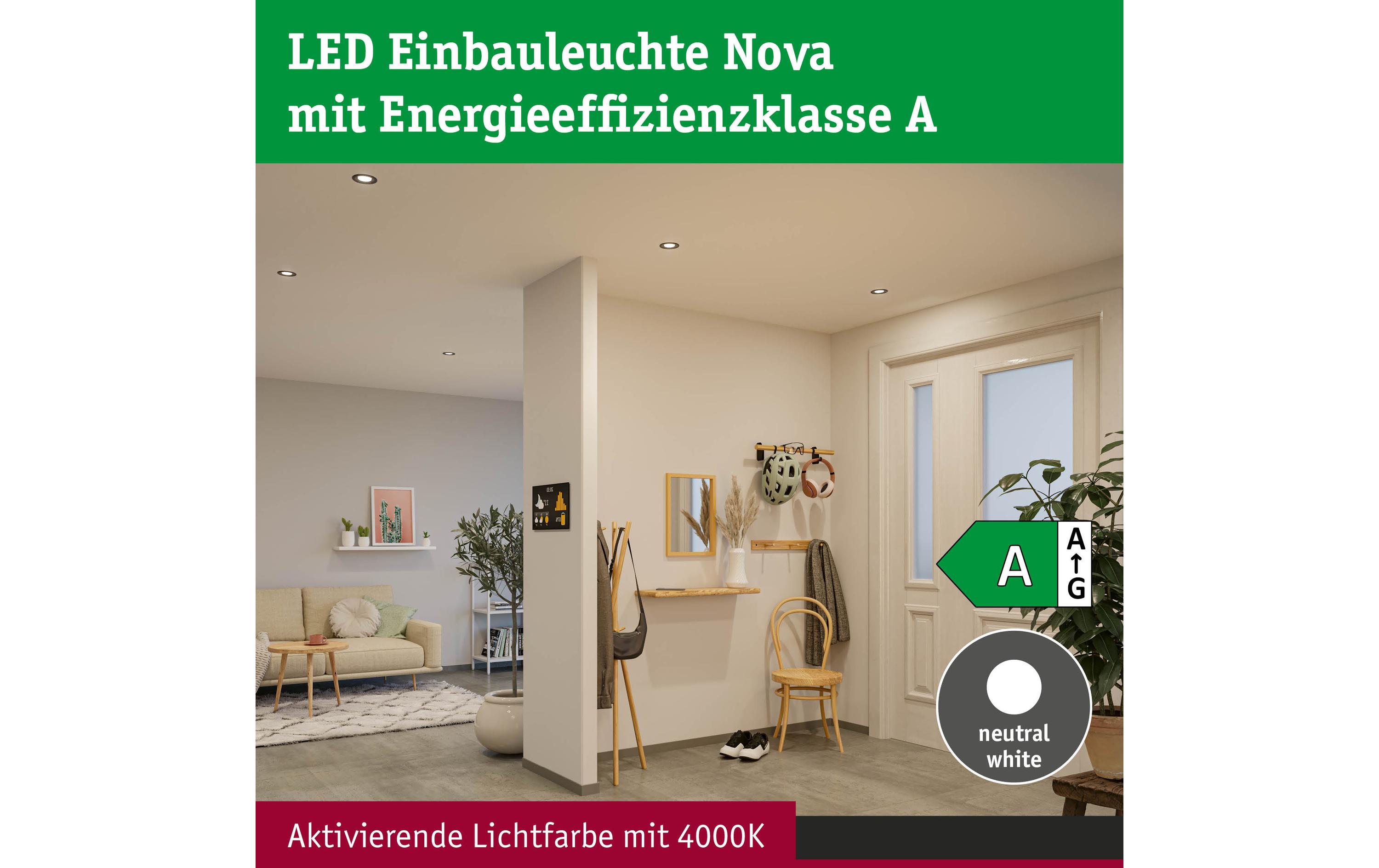 Einbauleuchte LED Nova Plus 3-Set WeissRunde Einbauleuchte