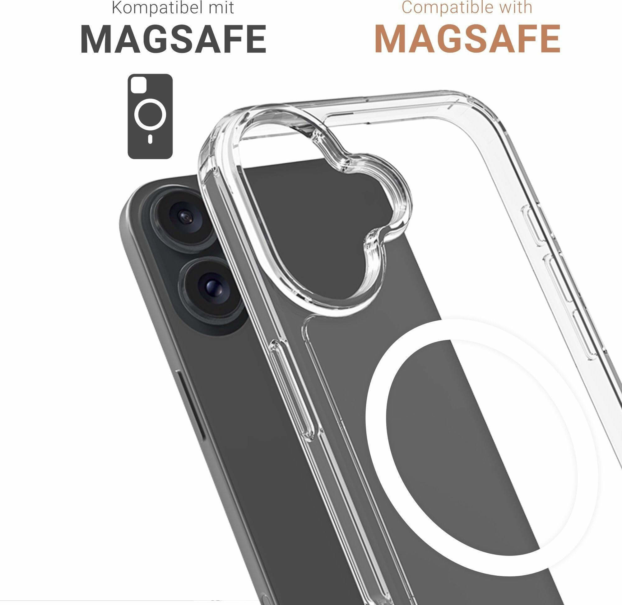 iPhone 17 MagSafe Hybrid Hülle TPU Bumper   Acryl Rückseite Pankow (11155) - Transparent