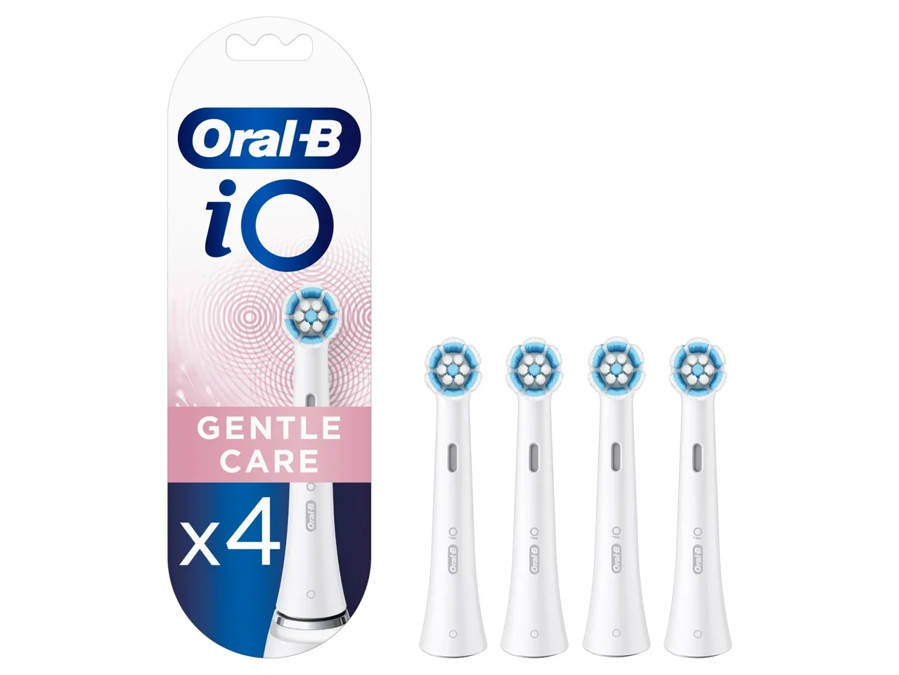Oral-B - iO5s Pink Elektrisk Tandbørste & iO Gentle Care Udskiftningshoveder 4 styk (Bundle)