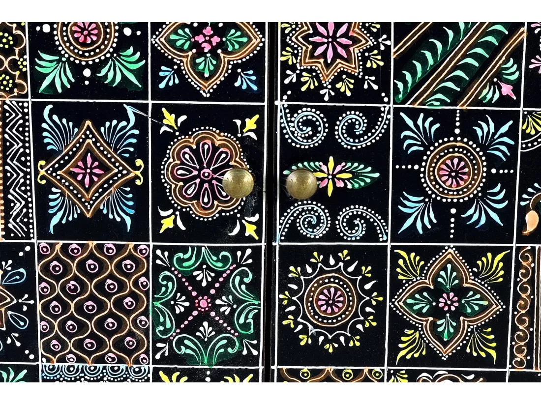 TABLE DE NUIT - PIED DE LIT BANQUETTE Multicolor.Giner y Colomer.60x30x43
