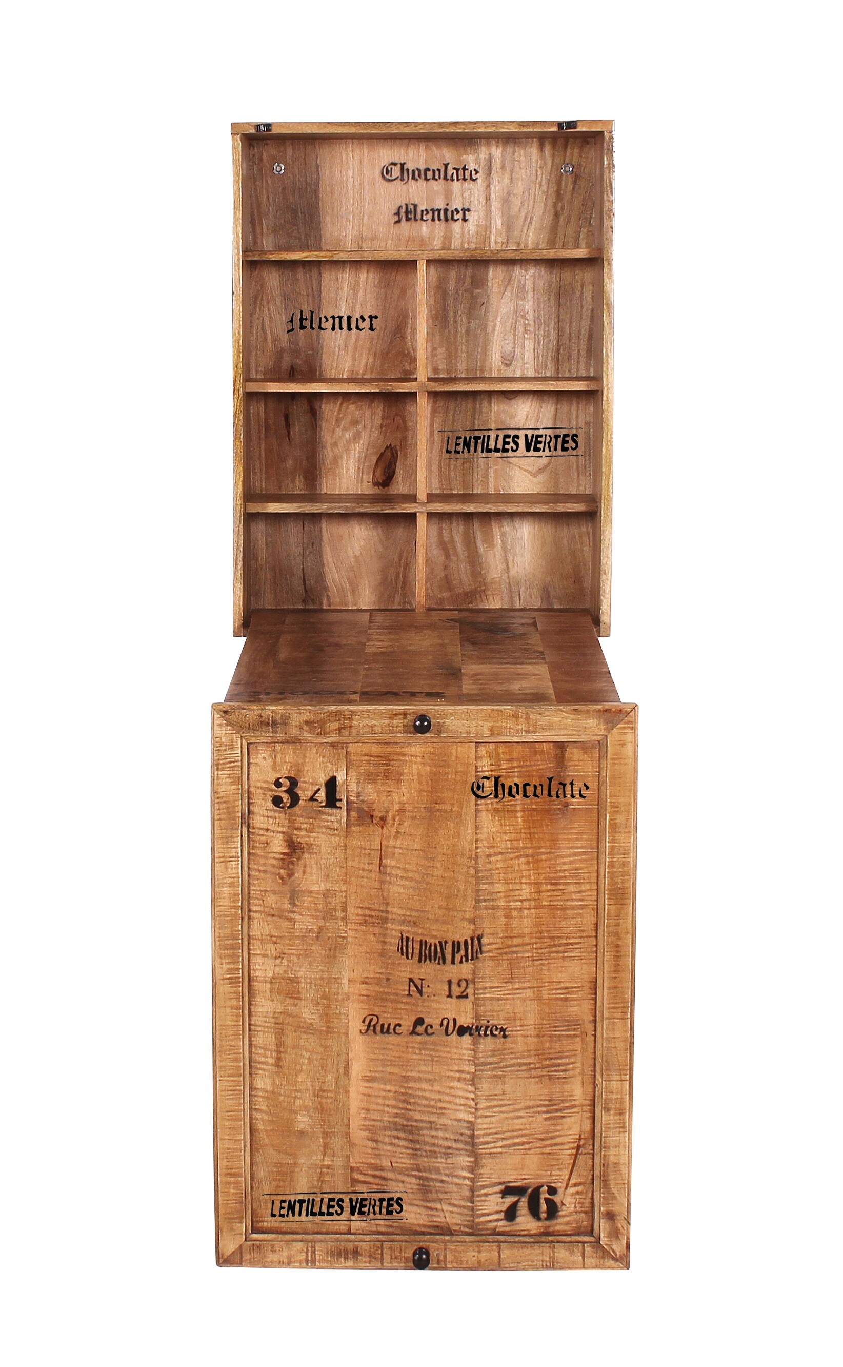 Klapptisch mit 2 Hockern RUSTIC Mangoholz