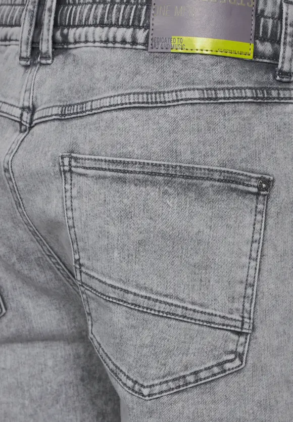 Relaxed Fit Jeansshorts - light grey random wash