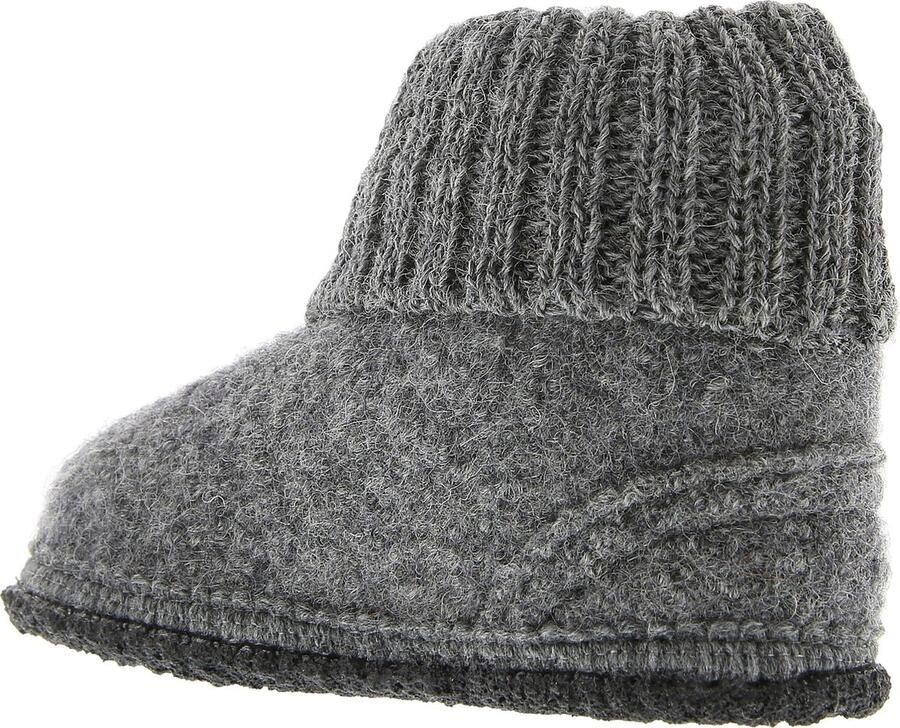 Bergstein Cozy Sloffen Pantoffels voor en kinderen 100% Zuiver sc wol Black