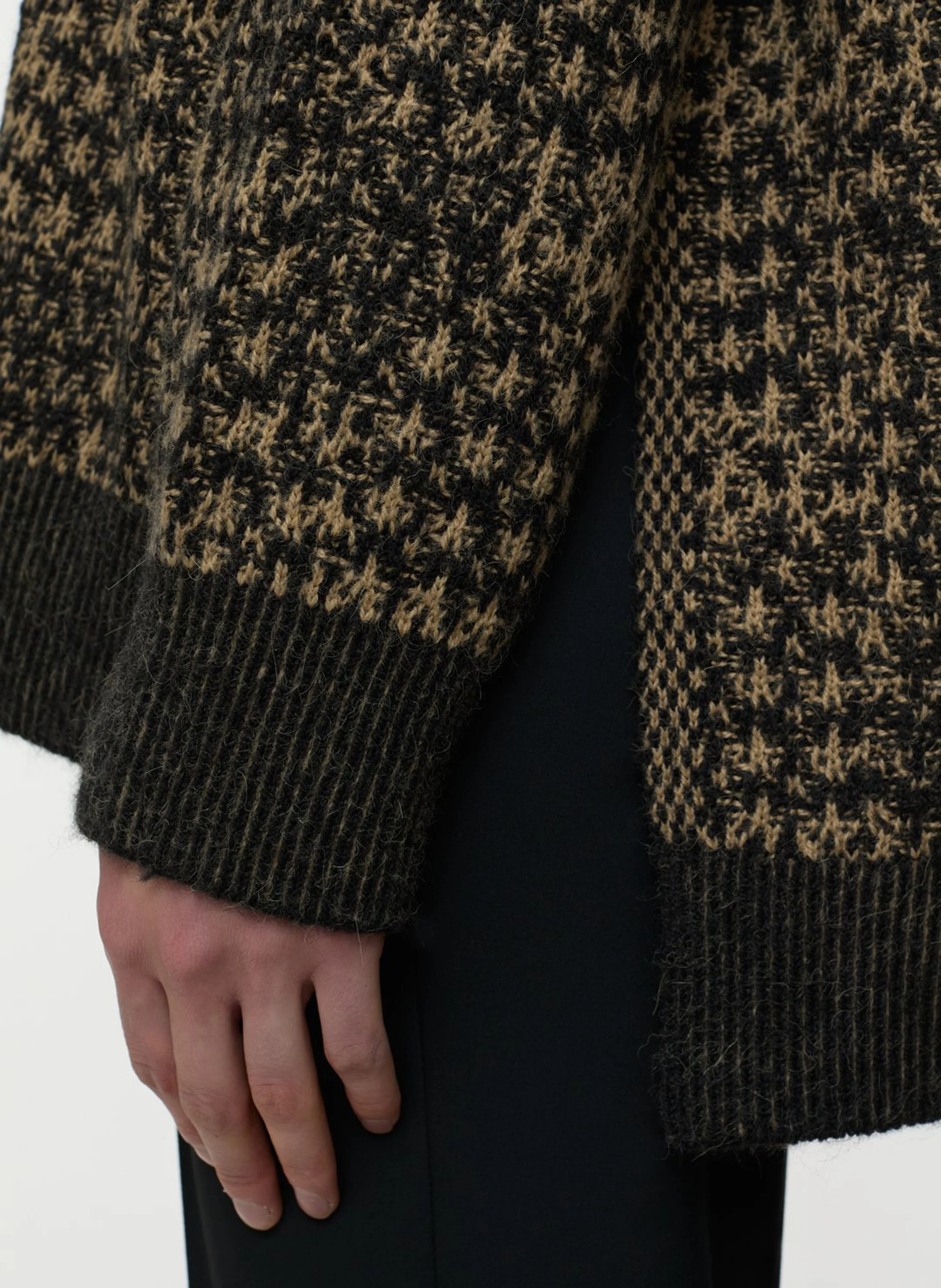 Pull col rond en laine mélangée | Marron