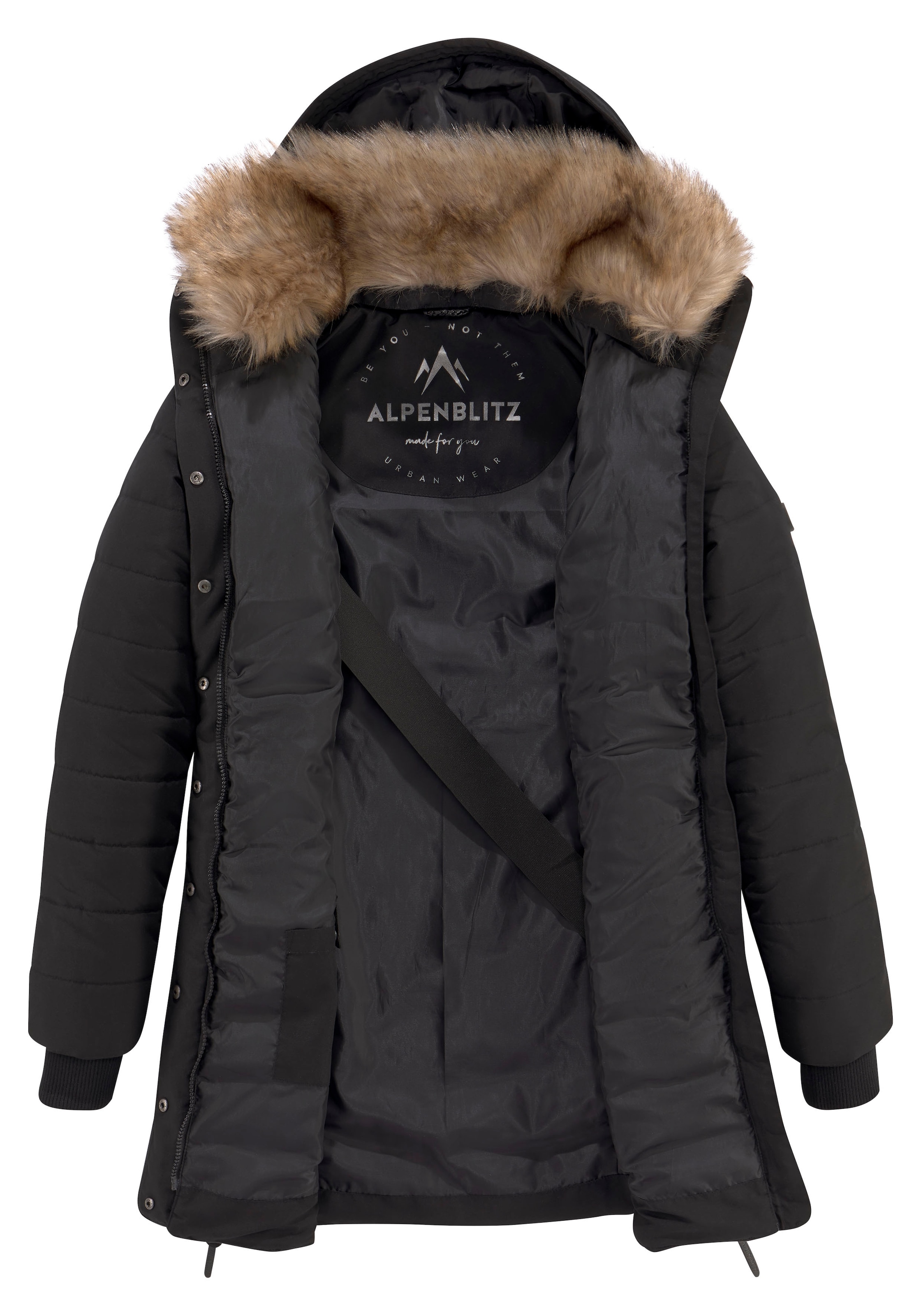 ALPENBLITZ Winterjacke »Bern« mit Kapuze leichter Webstoff,  mit abnehmbarer, verstellbarer Kapuze
