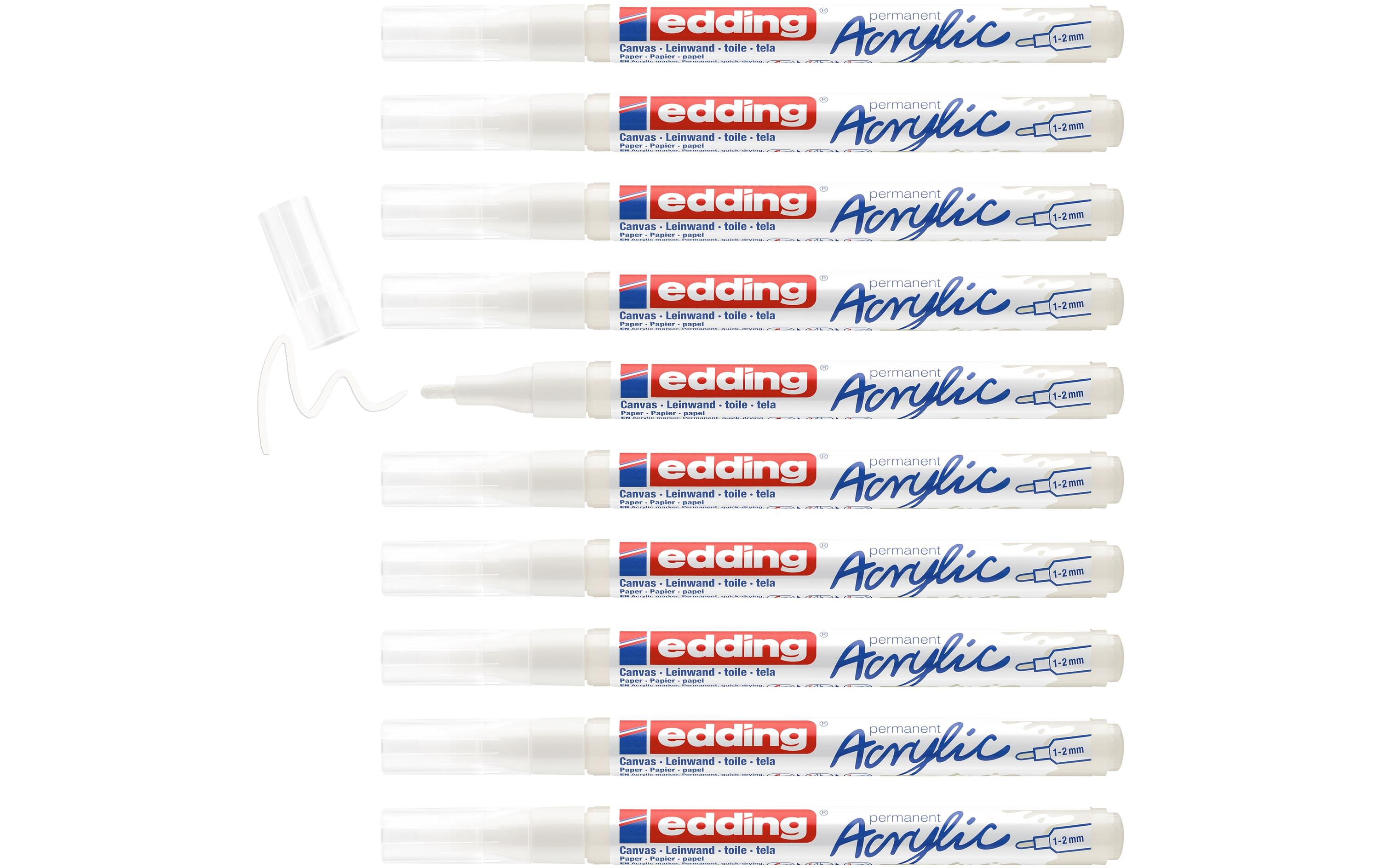 Acrylmarker 5300 Fein, WeissSchnelltrocknende Acrylstifte