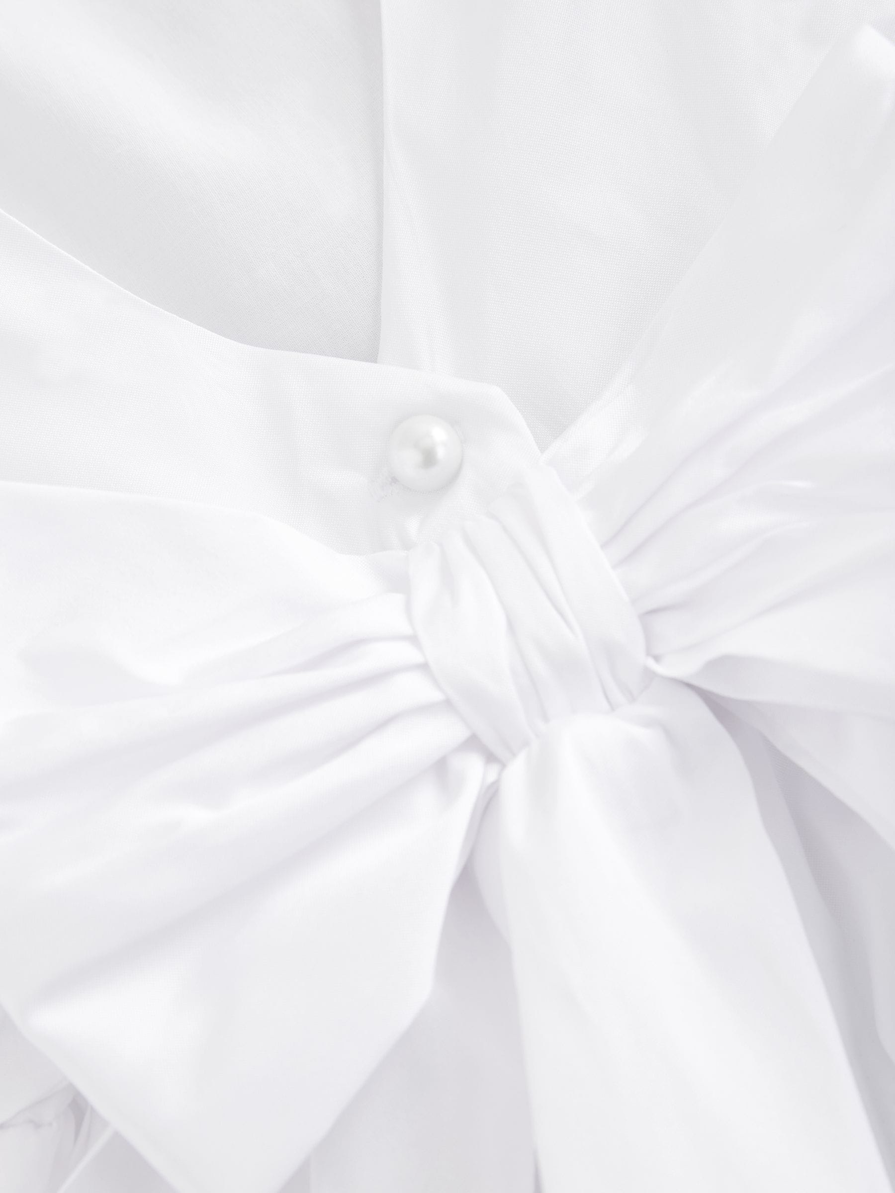 Wit - Meisjesjurk met bloemen en strik van taft (3 mnd - 8 jr)
