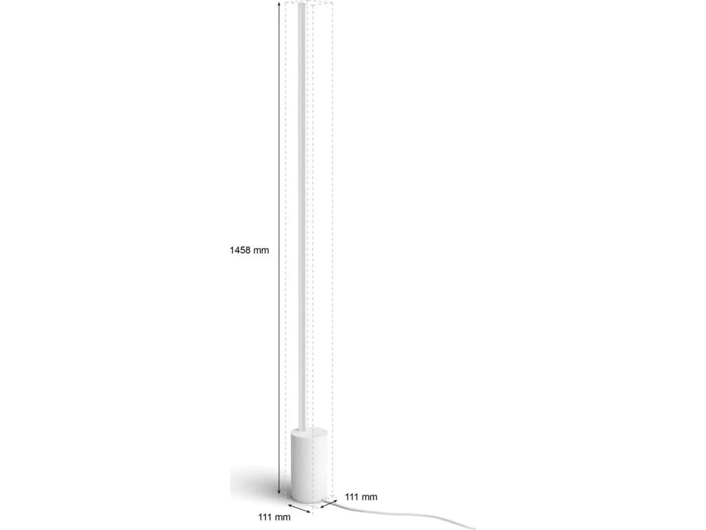 Philips Hue White and Color Ambiance Gradient Signe - Gulvlampe - LED - 29 W - 16 millioner farver/varmt til køligt hvidt lys - 2000-6500 K - hvid