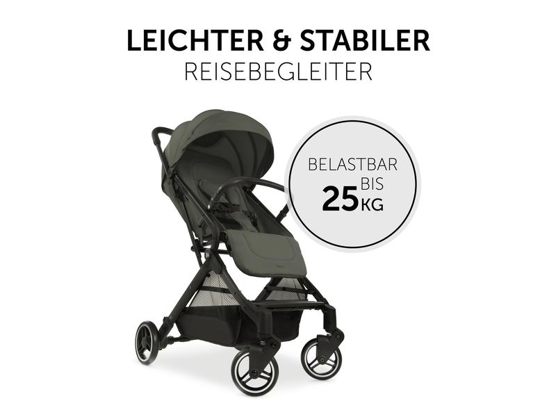 Hauck Buggy Travel N Care Dark Olive Handlicher, kompakt verstaubarer Kinderwagen