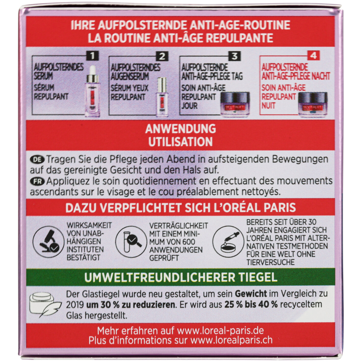 L'Oréal Paris Revitalift Filler [+Hyaluronsäure] Intensiv Aufpolsternde Anti-Age Nachtpflege, 50ml