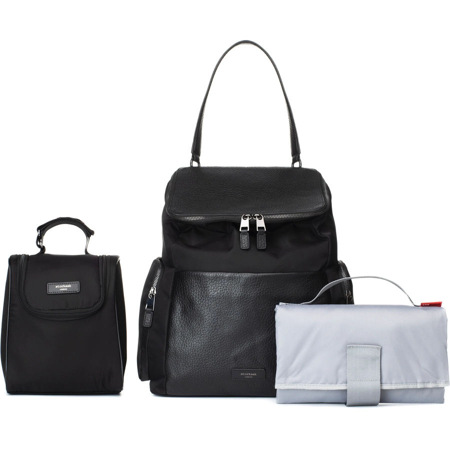 storksak Wickelrucksack Alyssa Black