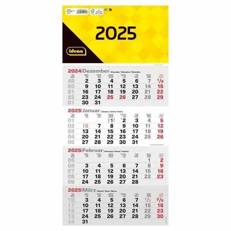 Idena 4-Monatswandkalender 2025 – FSC® Mix