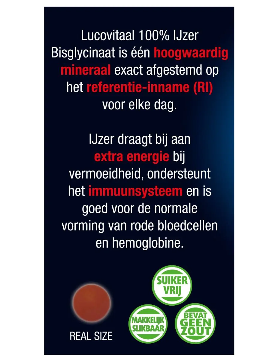 IJzer bisglycinaat 100% 120 tabletten