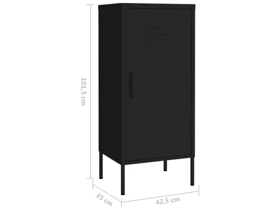 Armoire de rangement Noir 42,5x35x101,5 cm Acier