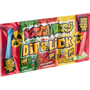 Zed Candy Screamers Dip & Lick Hard Snoep 40 g