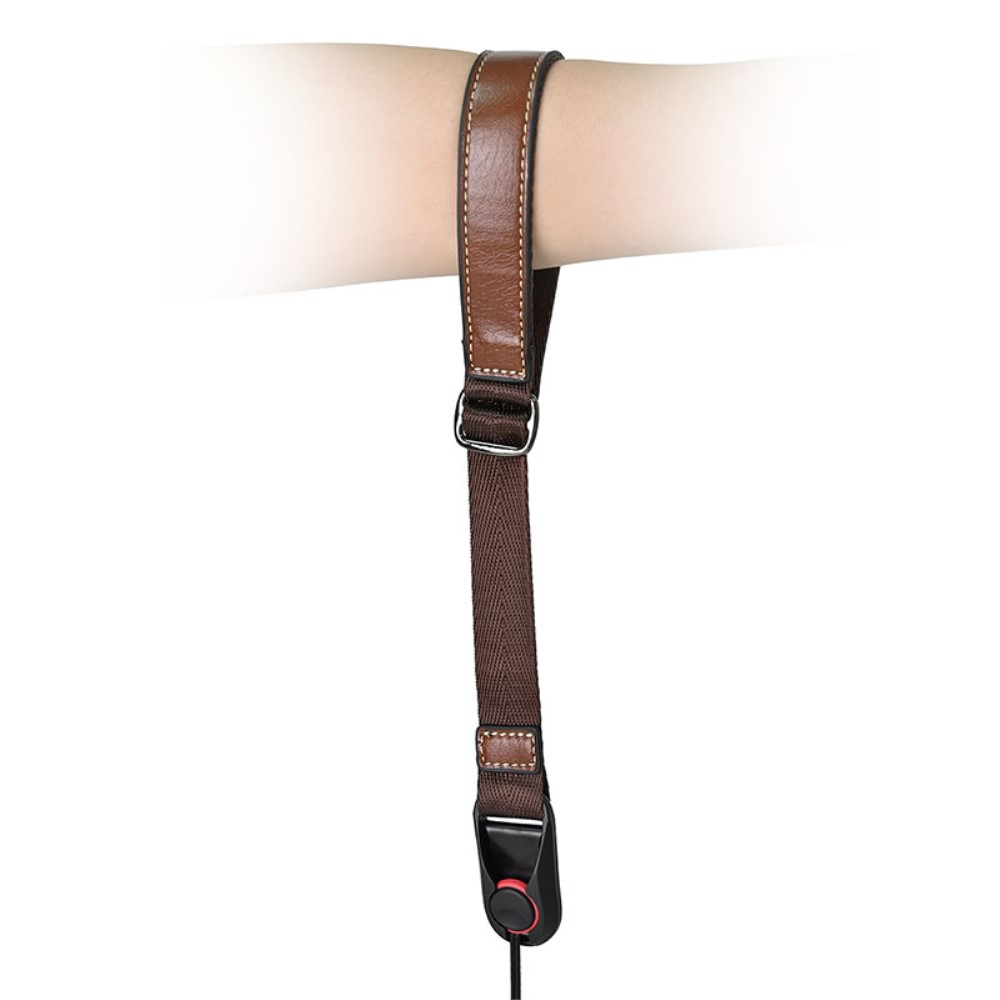 Kamera Handschlaufe aus Kunstleder mit verstellbaren Handgelenkriemen und Quick Release für GoPro / Digital SLR Kameras - Grün