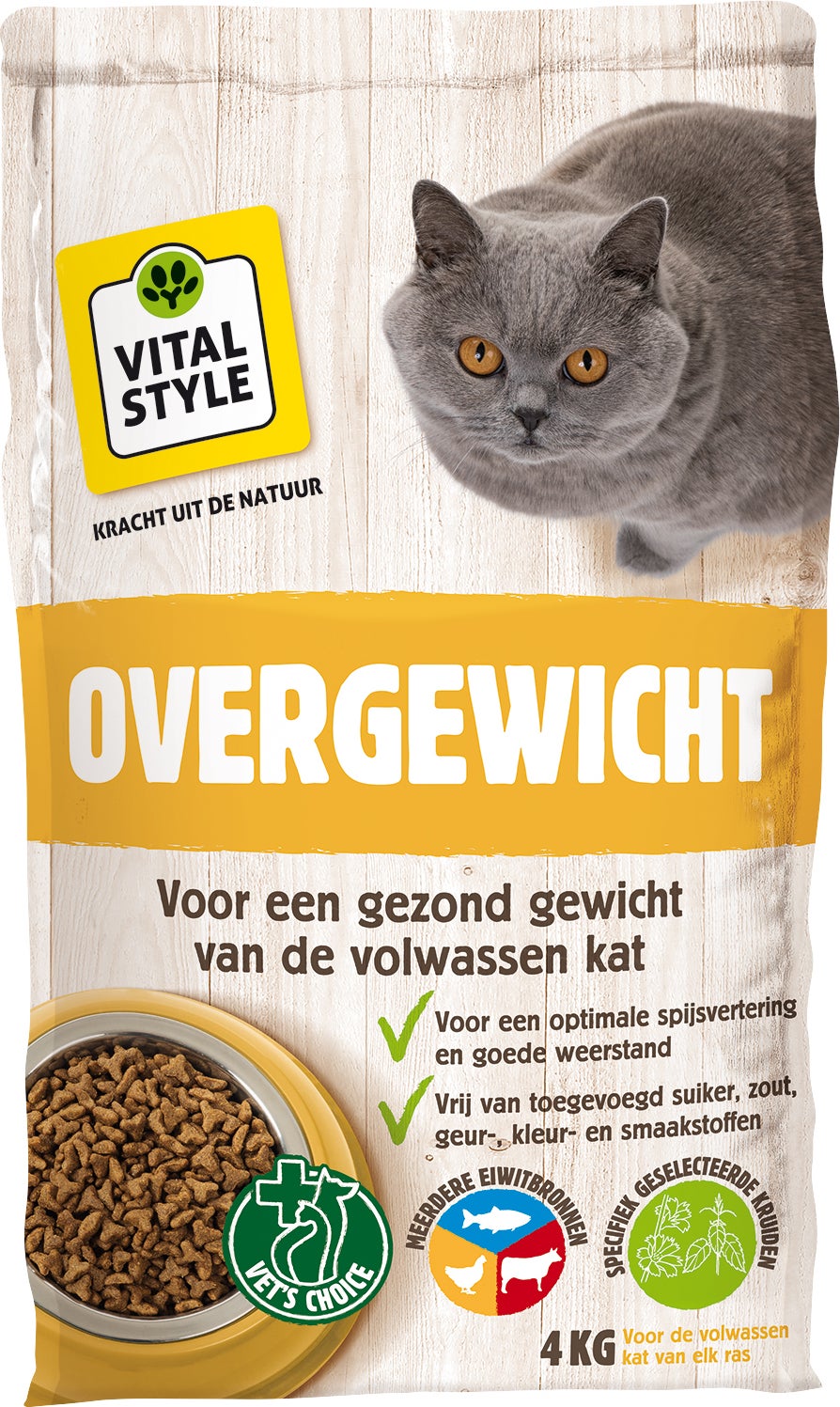 VITALstyle kattenvoer Overgewicht adult 4 kg