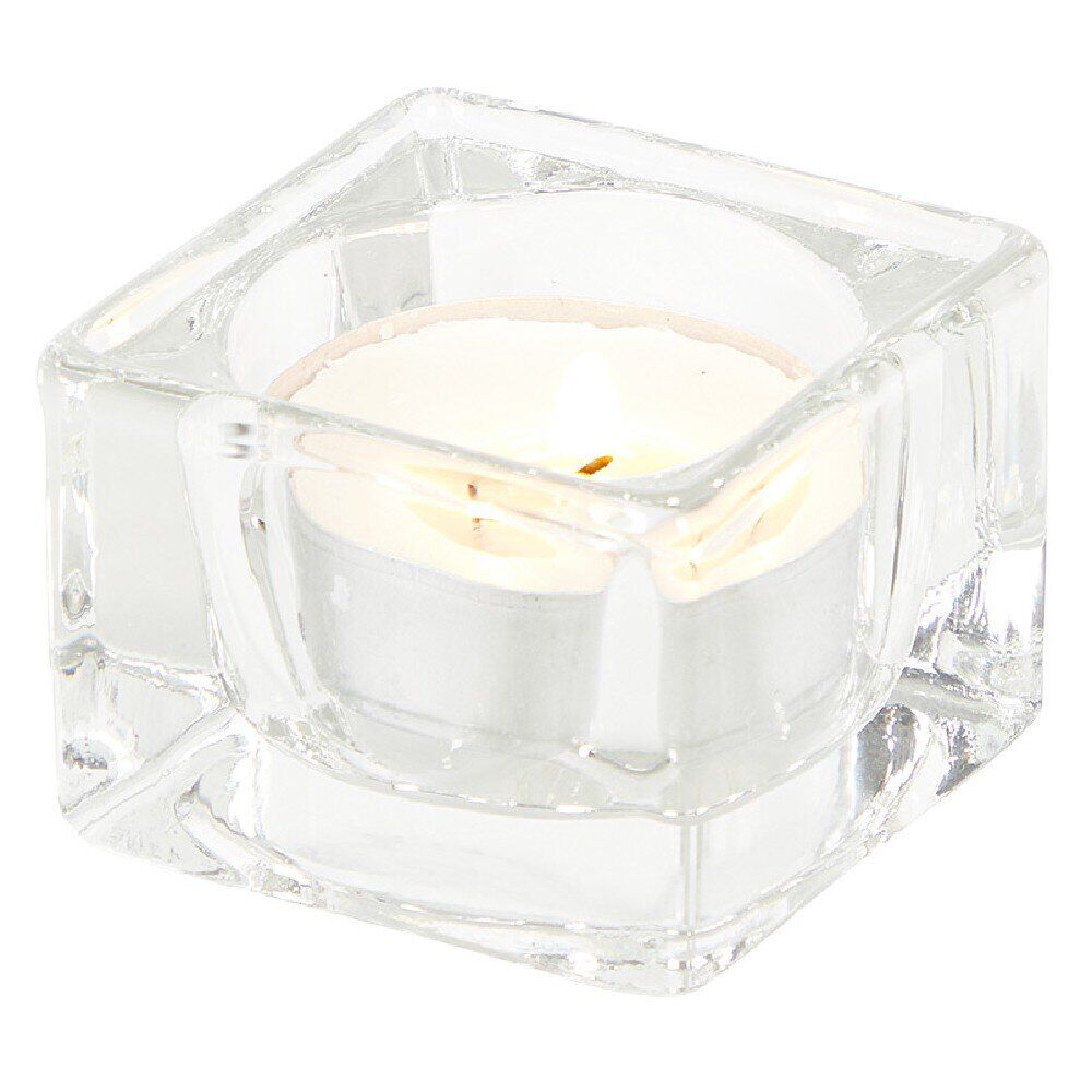 Photophore en verre transparent x5