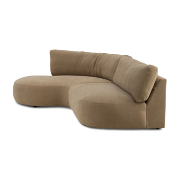 KARWEI hoekbank Ace taupe stof met verlenging links