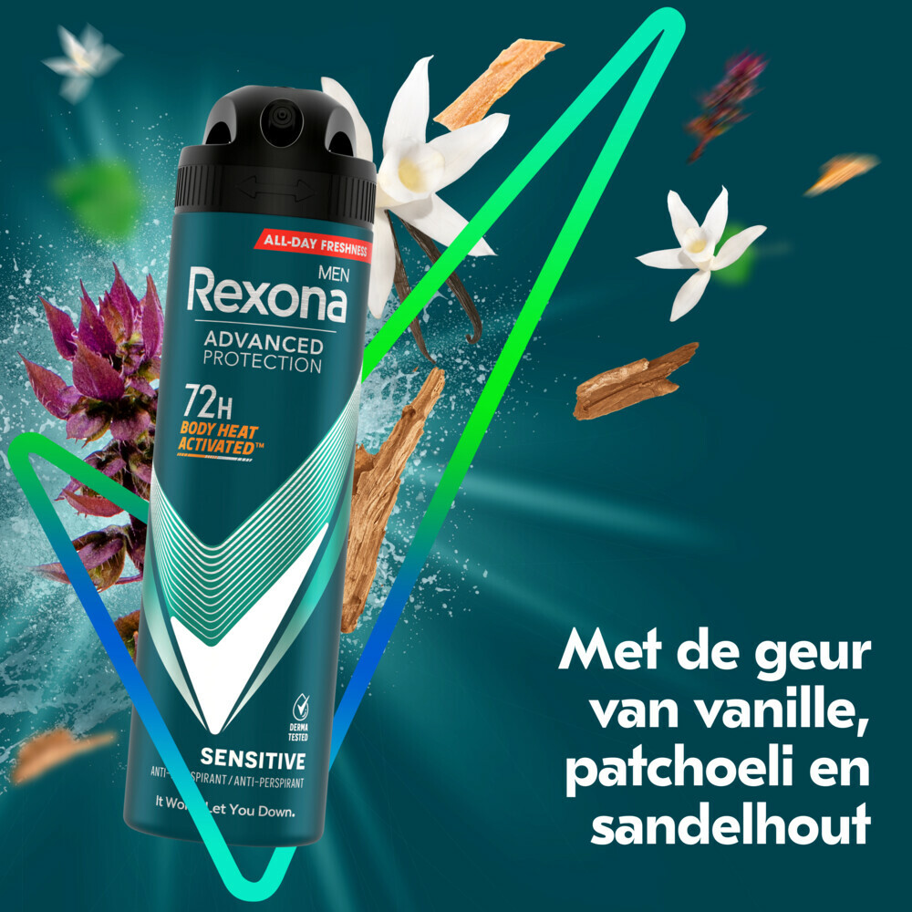 6x Rexona Men Deodorant Spray Advanced Protection Sensitive150 ml