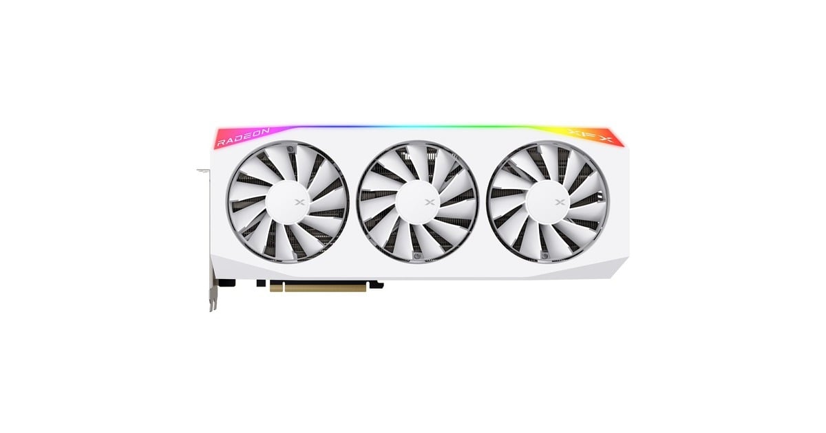 XFXRadeon RX 9070 XT OC Mercury RGB Magnetic Air grafische kaart  (Wit, RDNA4, GDDR6, 3x DisplayPort, 1x HDMI 2.1)