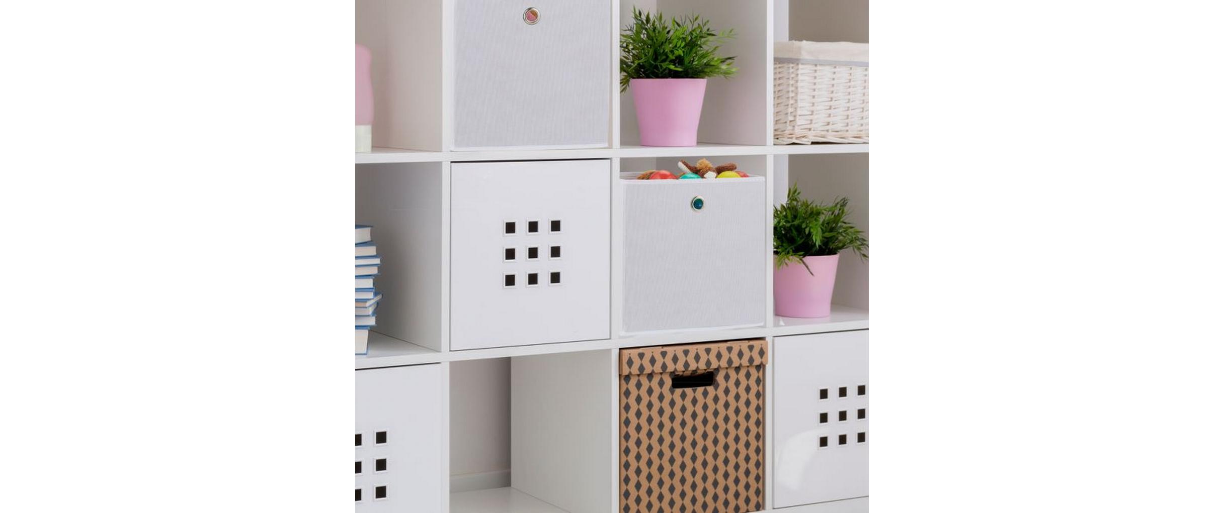 Aufbewahrungsbox 4er Set WeissRegalaufbewahrungsbox für das Kinderzimmer