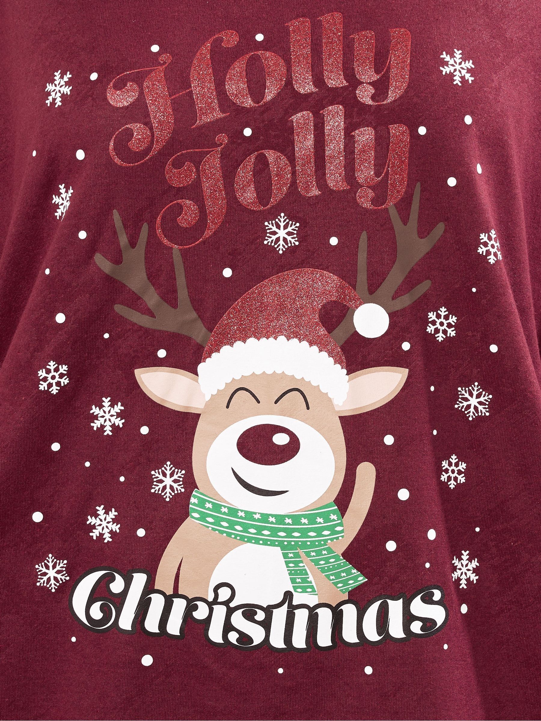 Yours Curve Holly Jolly Kerstmis Top