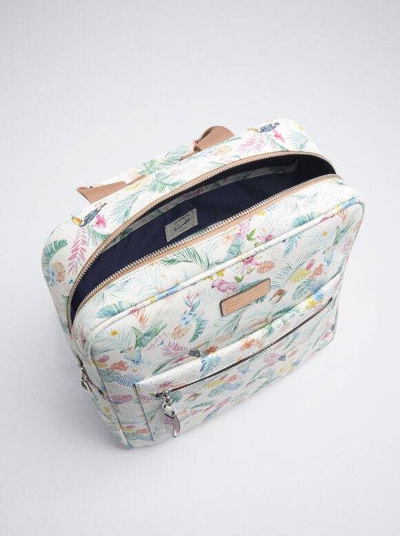 Mochila estampada para laptop de 13 polegadas - Azul