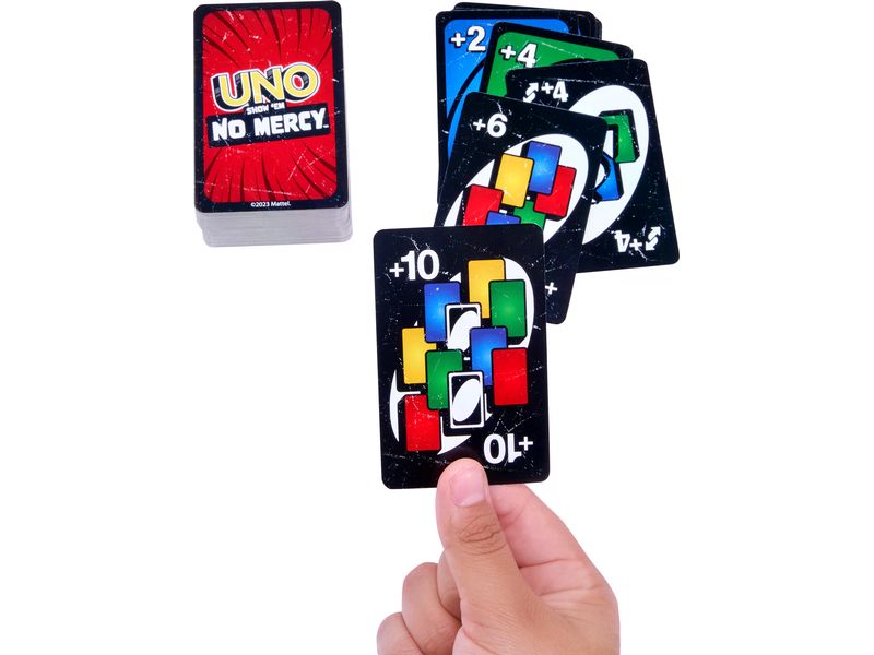 Mattel Spiele Kartenspiel UNO No Mercy Rücksichtslose Version des klassischen Spiels