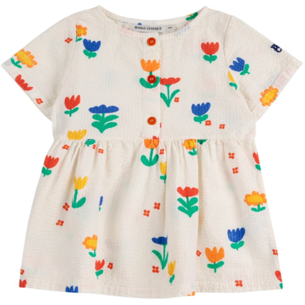 Køb Bobo Choses Offwhite Garden Party All Over Woven Kjole