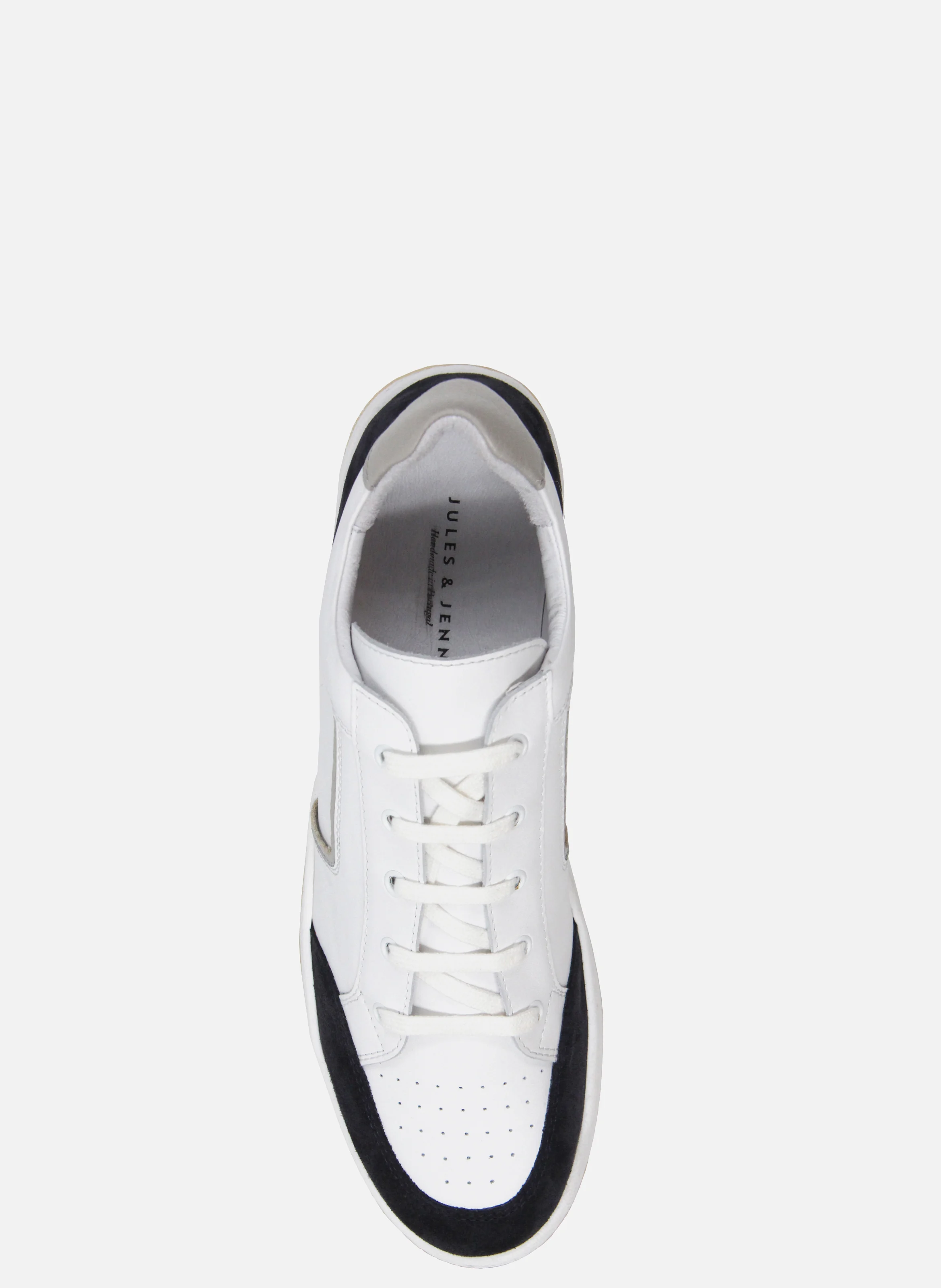 Baskets rétro homme cuir lisse | Blanc