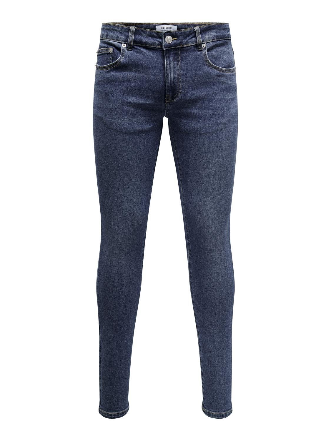 ONSWARP Mittlere Taille Skinny Fit Jeans Medium Blue Denim