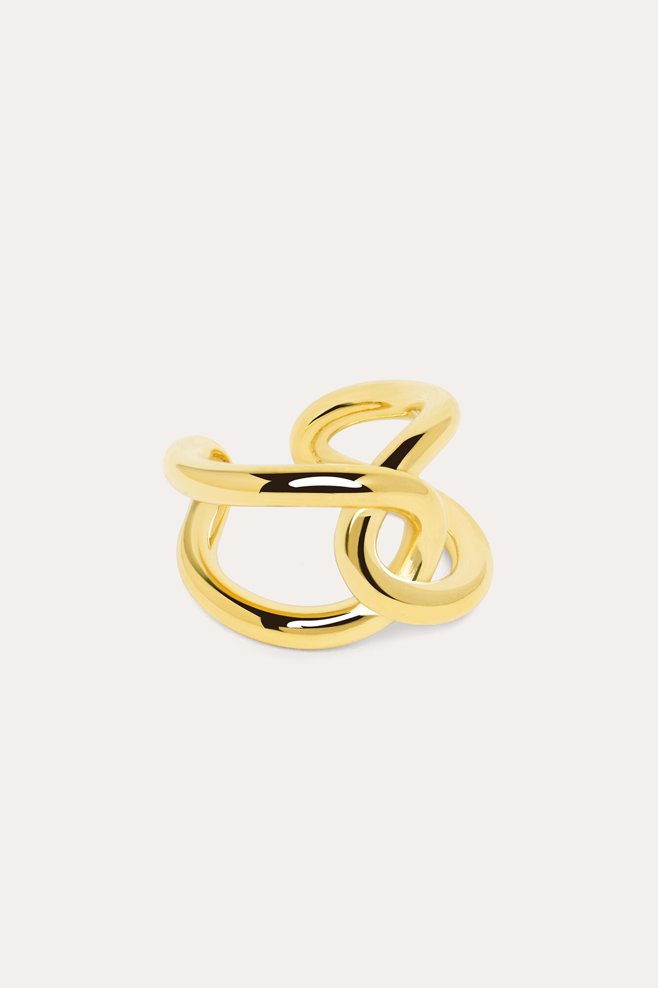 Anel de um elo banhado a ouro