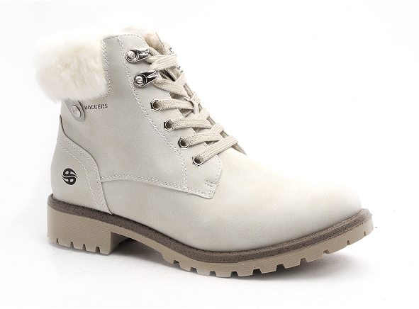 Dockers boots bottine plates femme 43fa308 blanc
