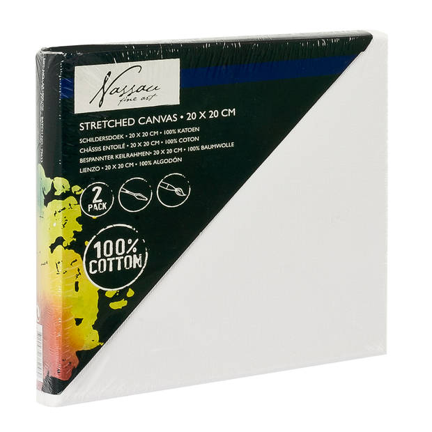 Canvas 20x20cm (packed by 2) 100% cotton