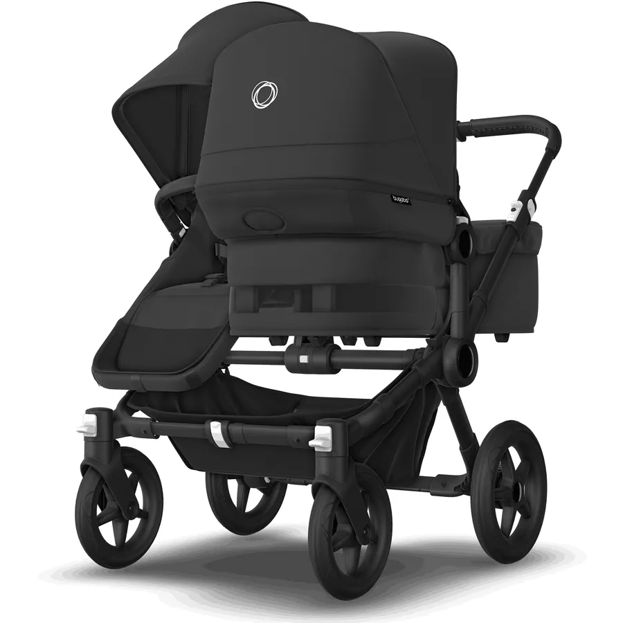 bugaboo Geschwisterwagen Donkey 5 Duo Complete BlackMidnight Black Wheelblades
