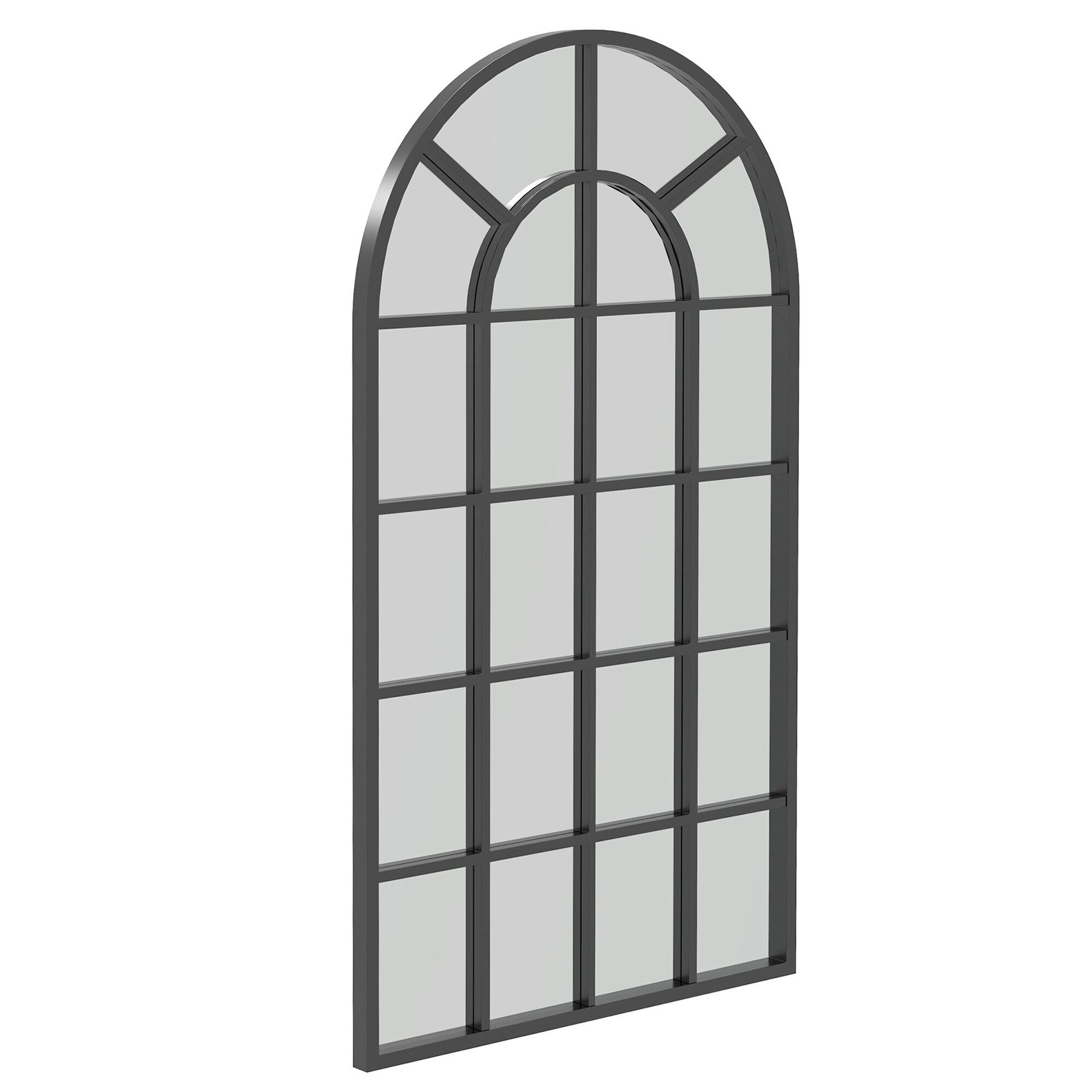 HOMCOM Wandspiegel mit Spiegelrahmen schwarz 110L x 62B x 2,5H cm