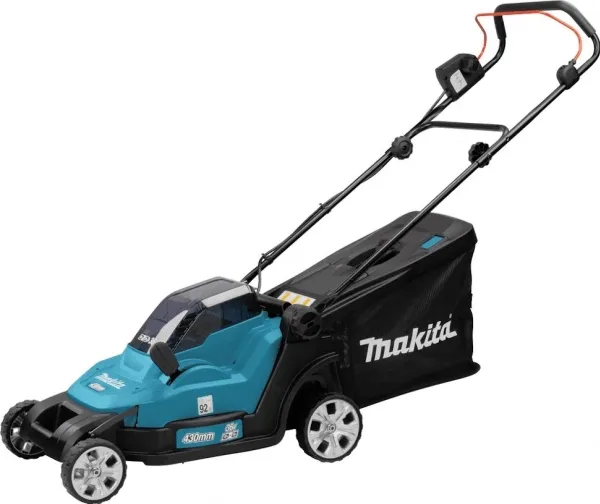 Makita DLM432PT2 - Græsslåmaskine - ledningfri - 18 V - 5 Ah - 2 batterier - 3600 opm - 43 cm - 17.5 kg