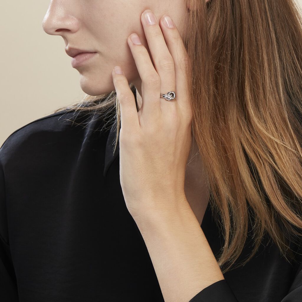 Bague Seasaidh Argent Blanc
