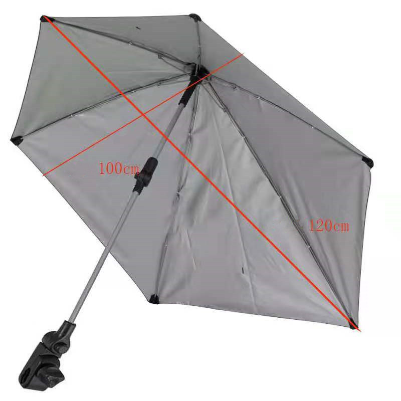 (120cm) Universal Clip-On Sonnenschirm Parasol für Kinderwagen / Anglerstuhl / Boot - Blau