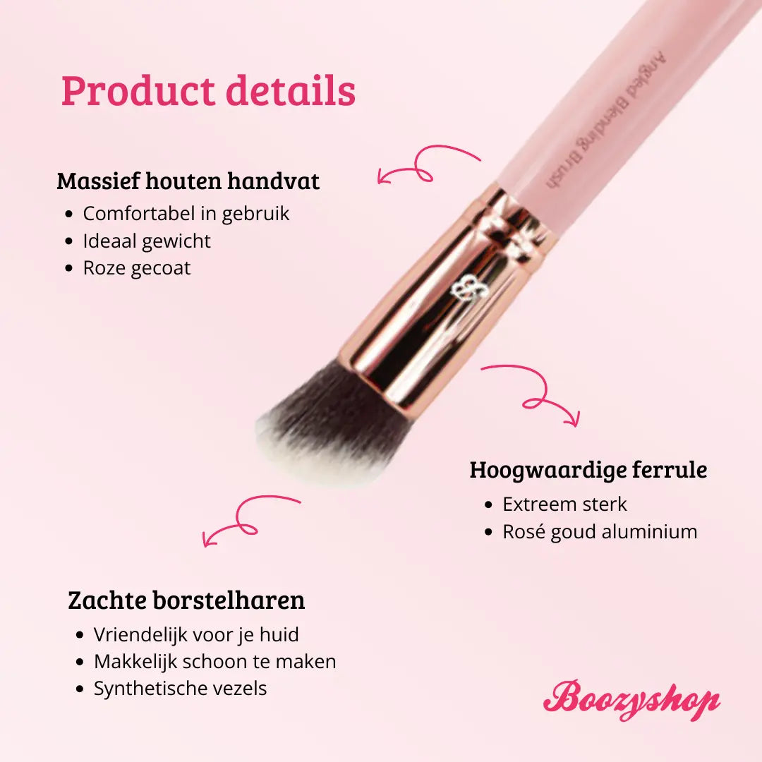 Pink & Rose Gold Angled Blending Brush